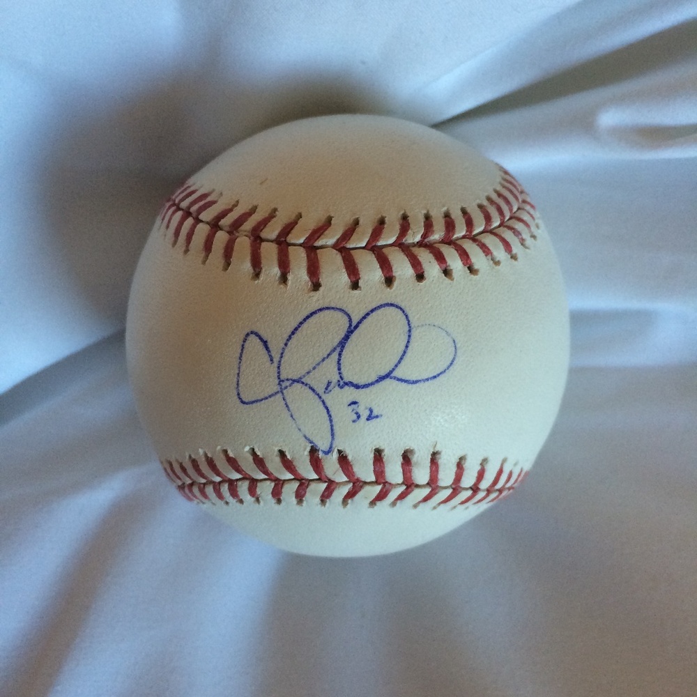 Craig Breslow Signed MLB Baseball #32 Red Sox, A’s